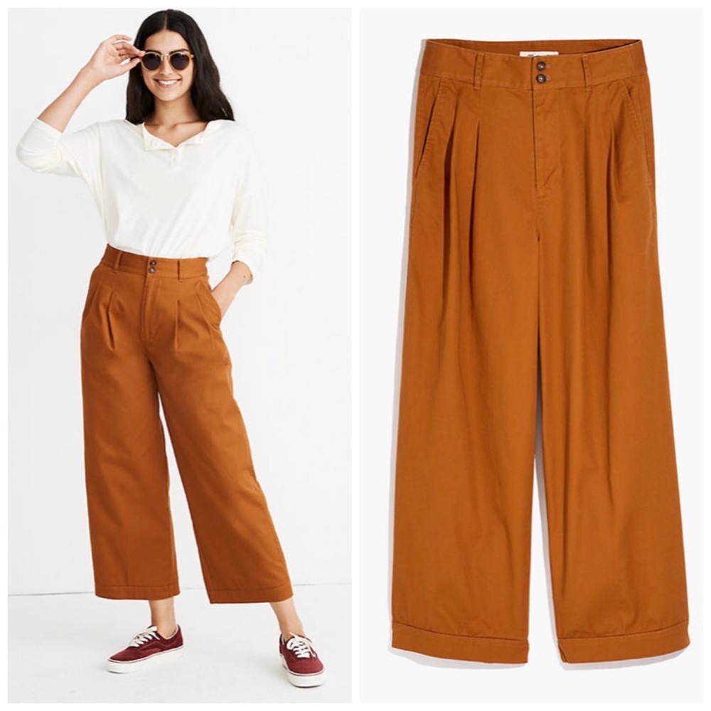 NWT Madewell Wide Leg Crop Pants